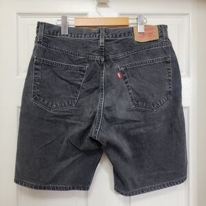 Levi's Short Washed Black Denim Jean Shorts. 505 Levis Regular Fit.